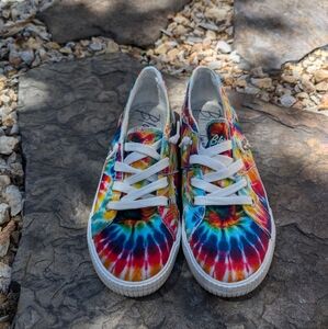 Tie Dye Blowfish zipper shoes